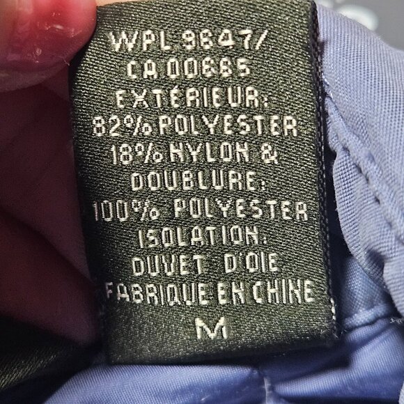 VTG Eddie Bauer Women Premium Goose Down Quilted Vest Blue M Quiet Luxury - Picture 5 of 16